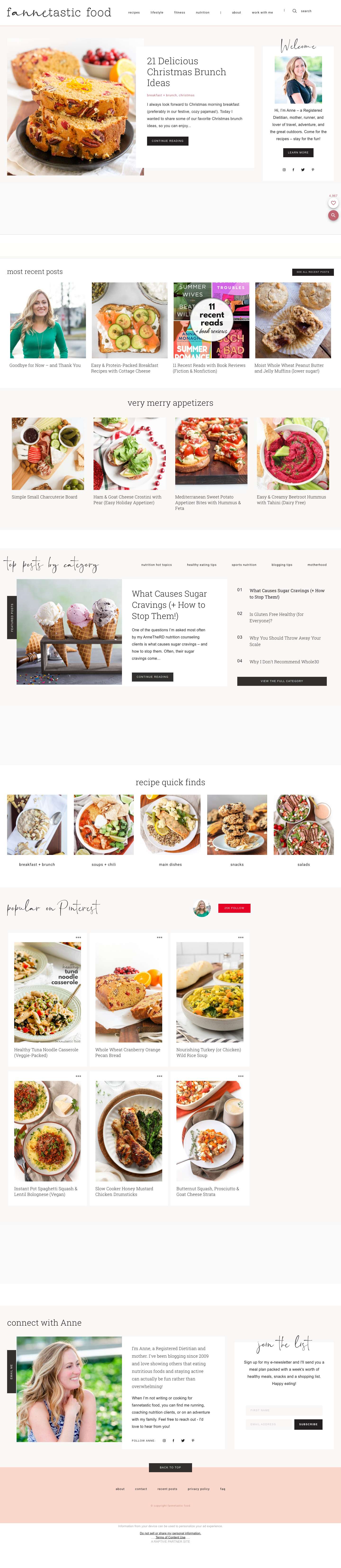 fANNEtastic food | Healthy Lifestyle & Recipe Food Blog - Full Screenshot