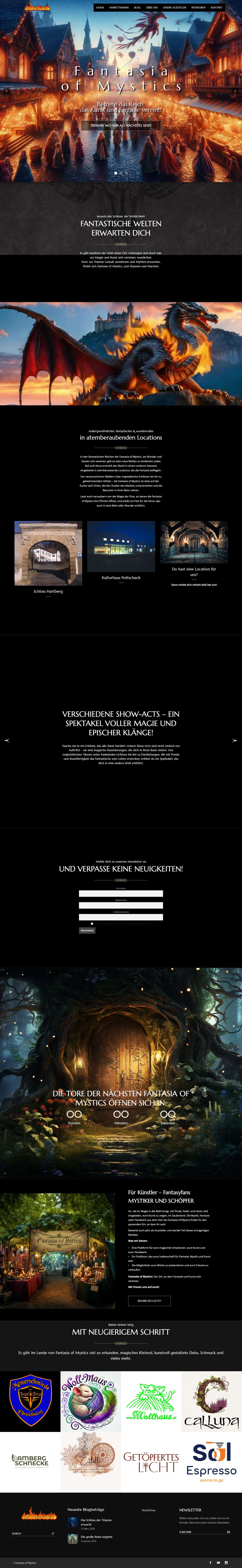 Home - Fantasia of Mystics trifft Kunst - Full Screenshot