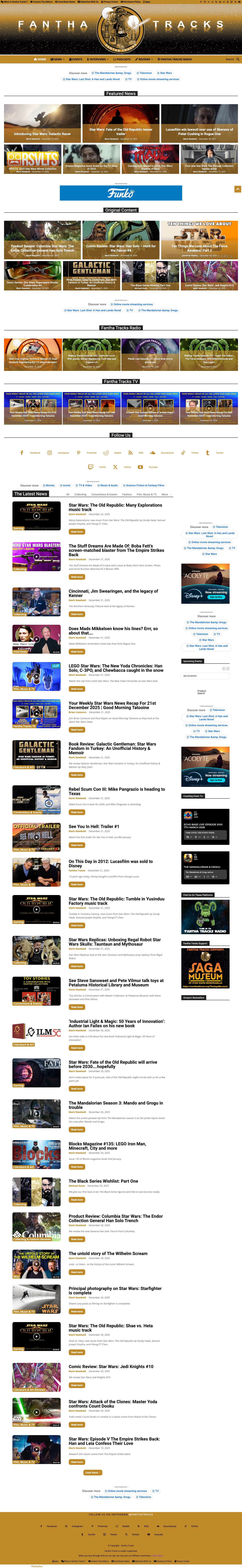 Fantha Tracks | Daily Star Wars News - Star Wars News In A Single File - Full Screenshot