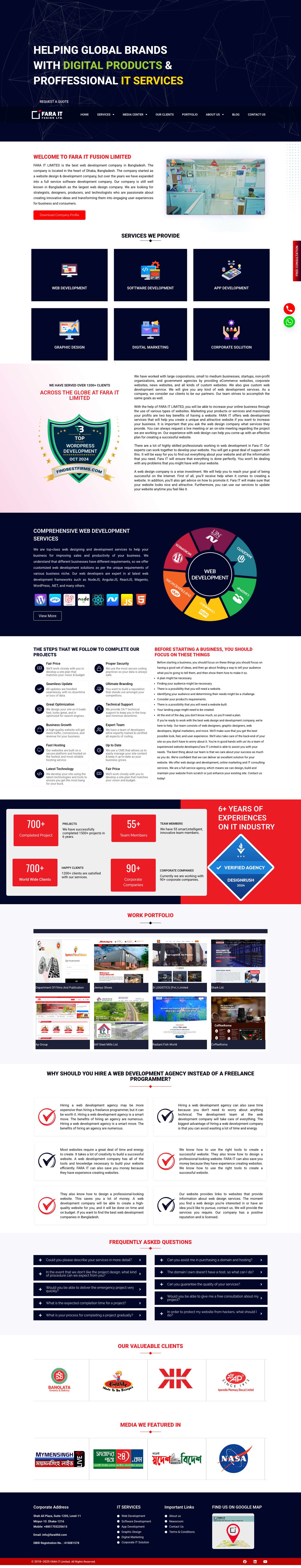 Award-Winning Web Development Company in Bangladesh | Fara IT LTDaefaff6160 - Full Screenshot