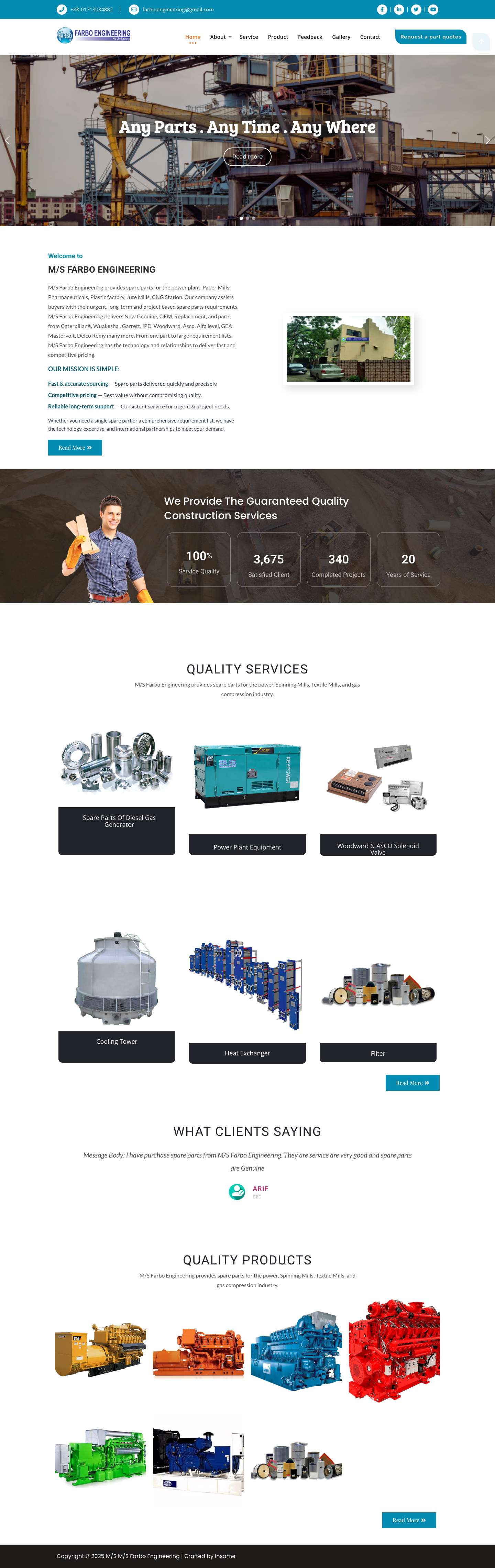 M/S M/S Farbo Engineering - Full Screenshot