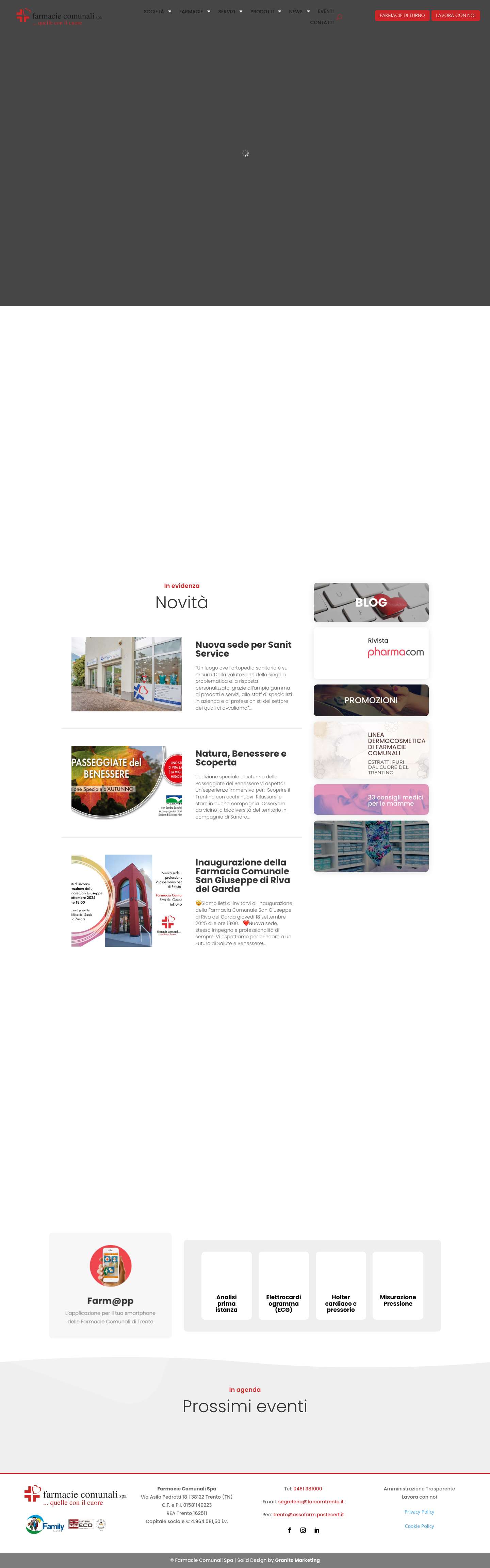 Farcomtrento | Le Farmacie Comunali di Trento - Full Screenshot