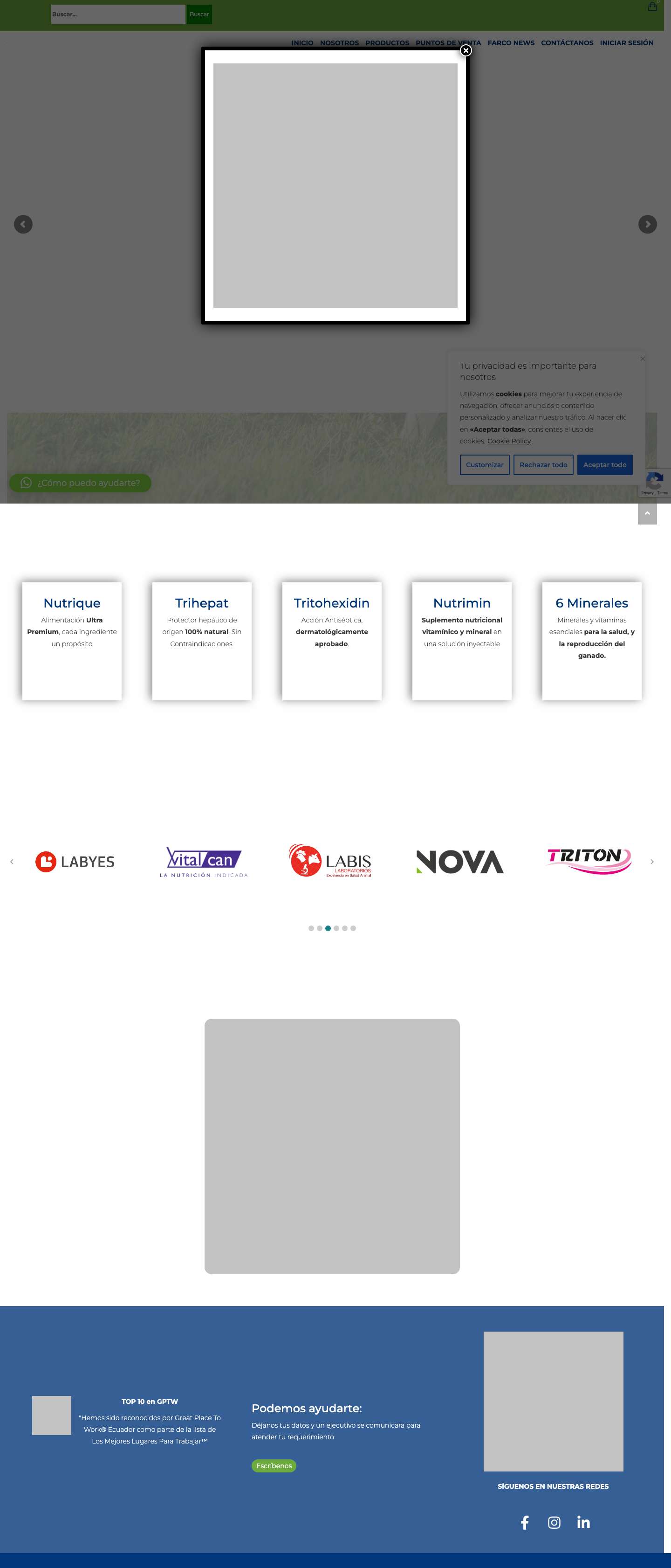 Farcovet: Fármacos y Cosméticos Veterinarios en Guayaquil - Full Screenshot