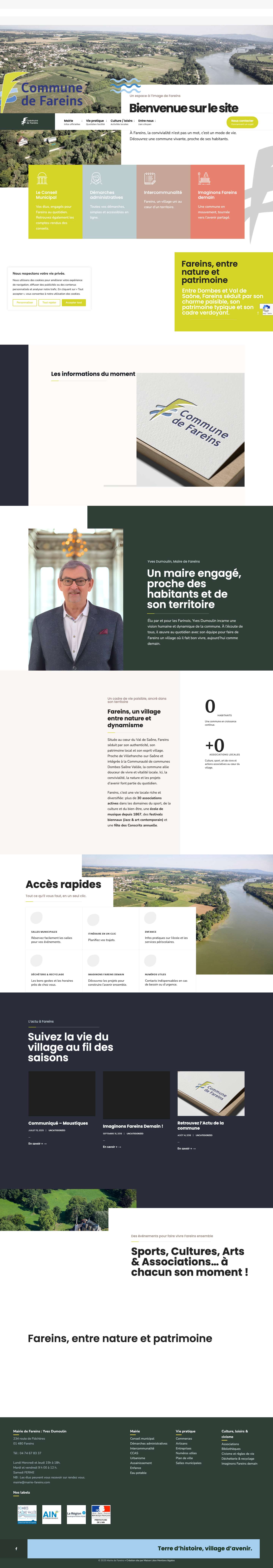 Accueil - Mairie de Fareins - Full Screenshot
