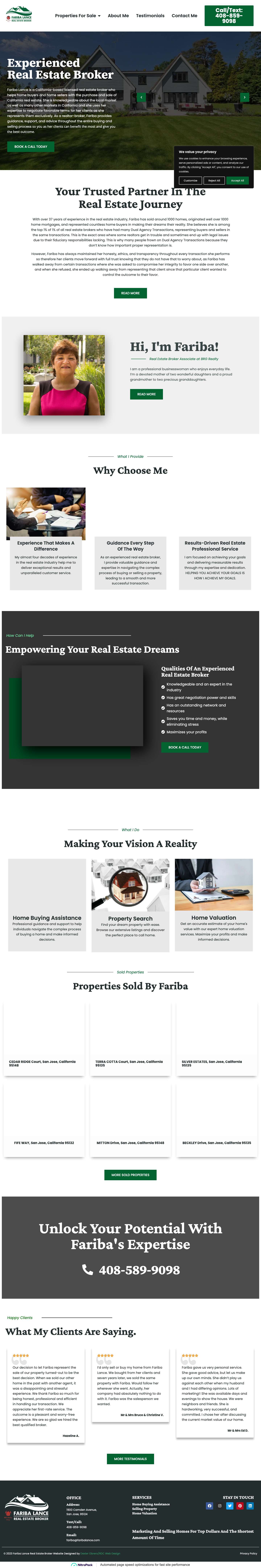 Home - Fariba Lance Real Estate BrokerScroll to topScroll to top - Full Screenshot