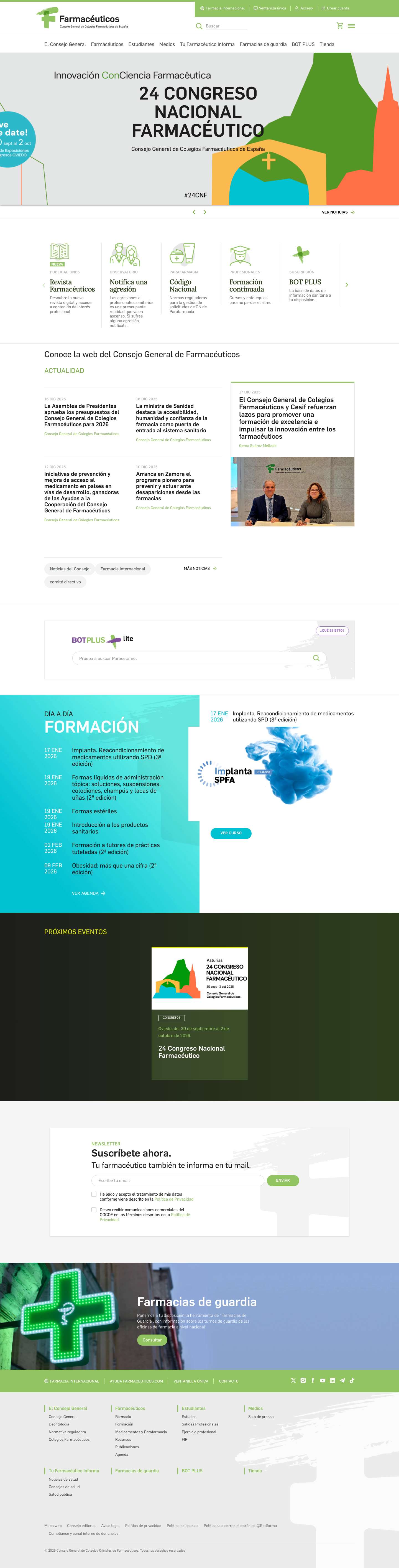Consejo General de Colegios Farmacéuticos - Full Screenshot