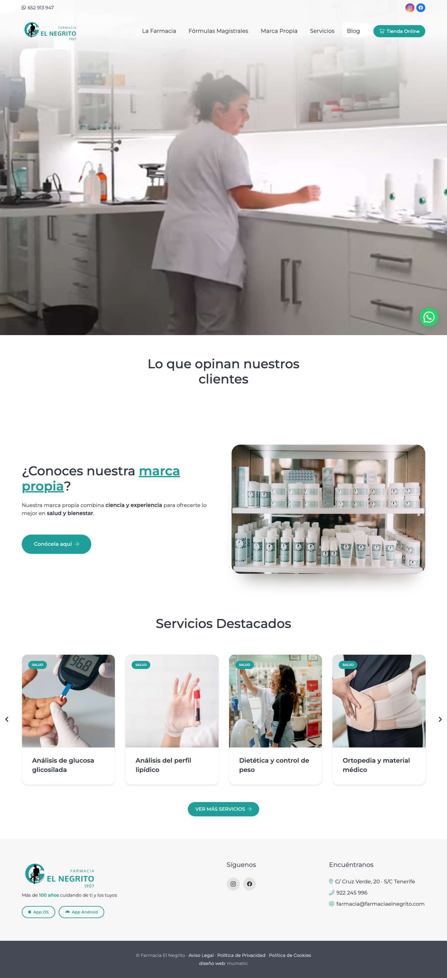 Inicio | Farmacia El NegritoWhatsApp - Full Screenshot