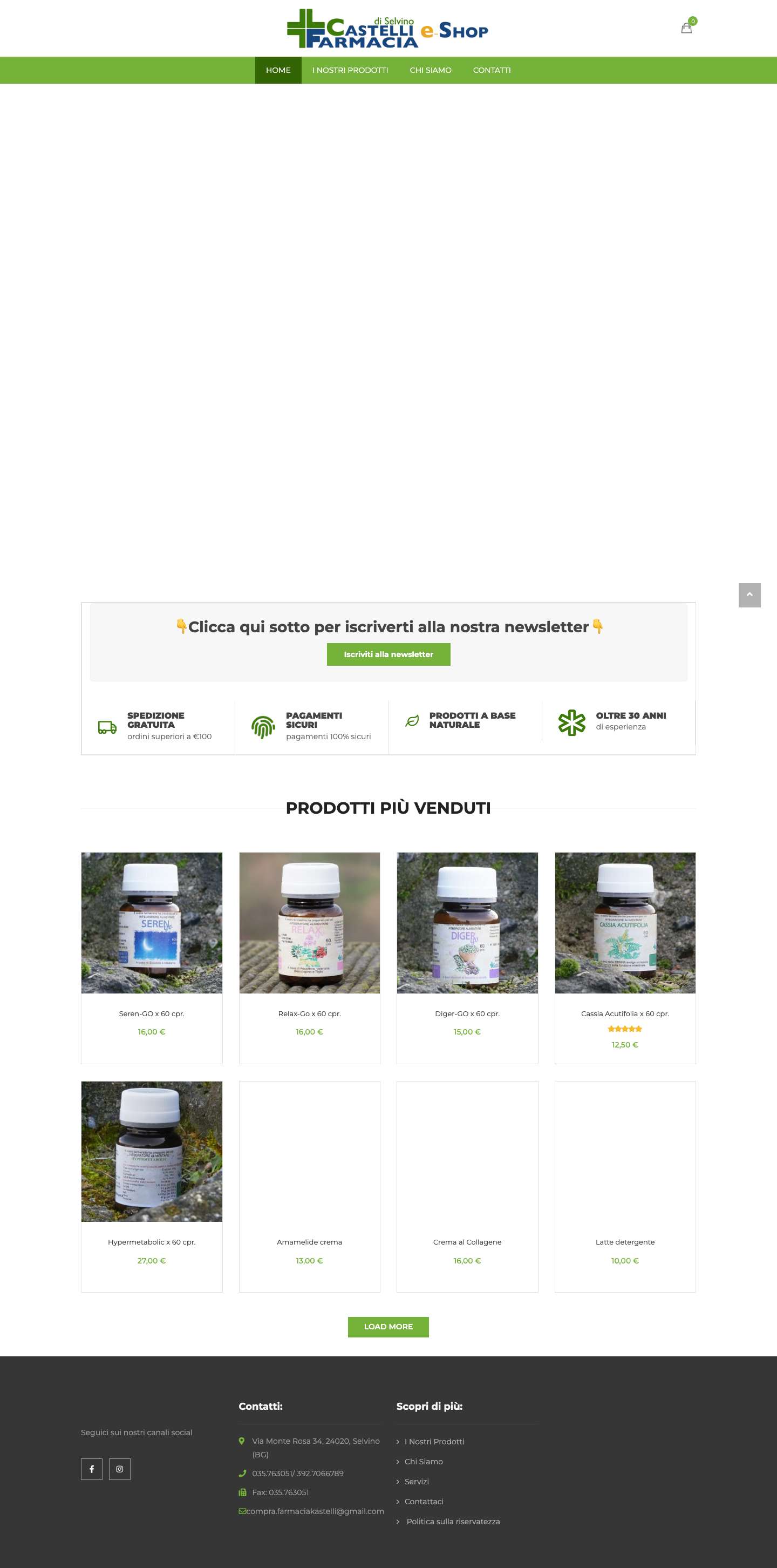 Farmacia Castelli - Via Monte Rosa 34, Selvino (Bg) - Full Screenshot