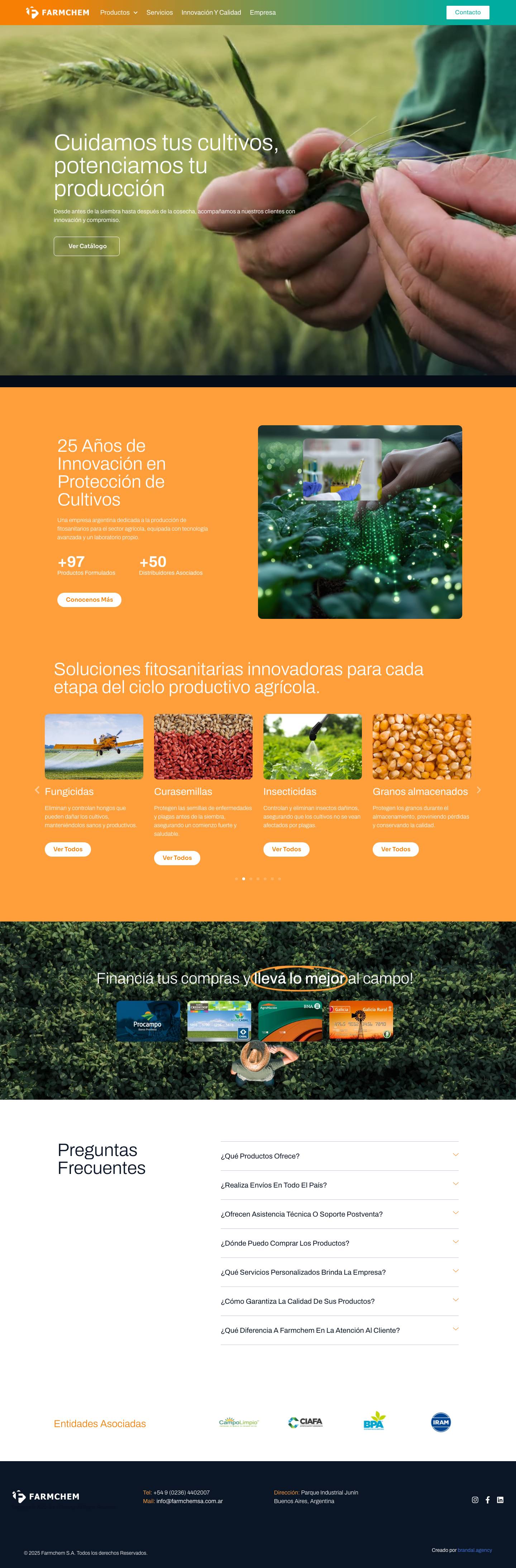 Farmchem – Cuidamos tus cultivos, potenciamos tu producción. - Full Screenshot