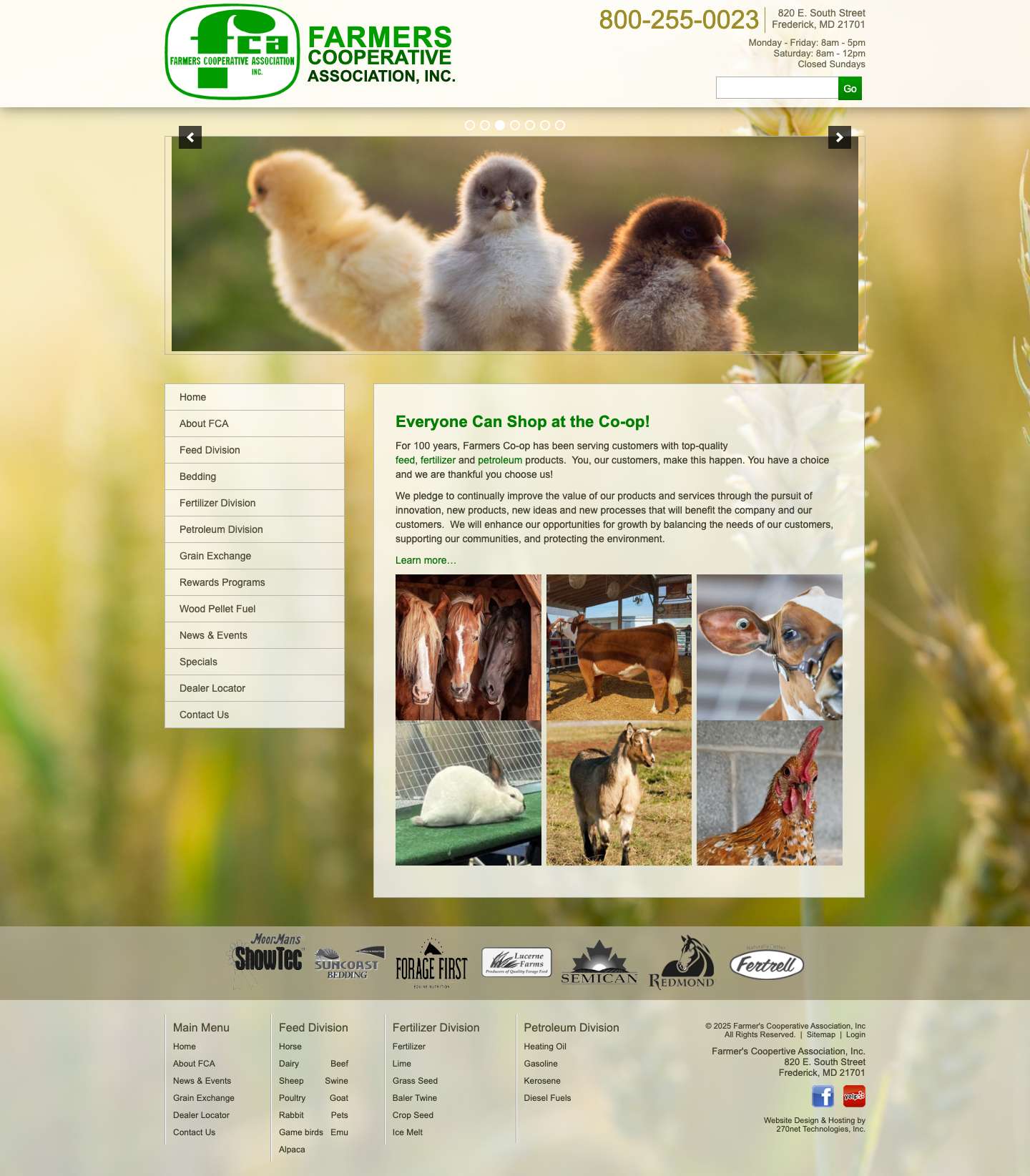 Animal Feed Supply-Frederick, MD - Farmers Cooperative Association, Inc Animal Feed Supply-Frederick, MD - Full Screenshot