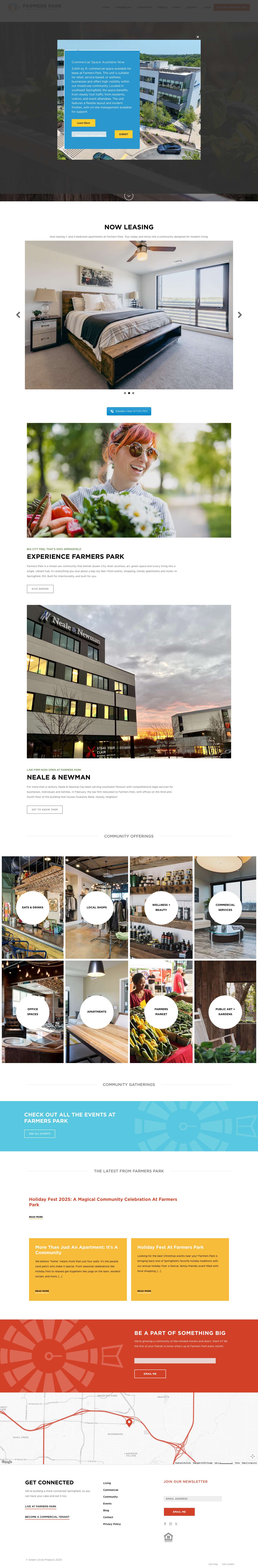 Farmers Park | Events, Shopping & Apartments | Springfield MO - Full Screenshot