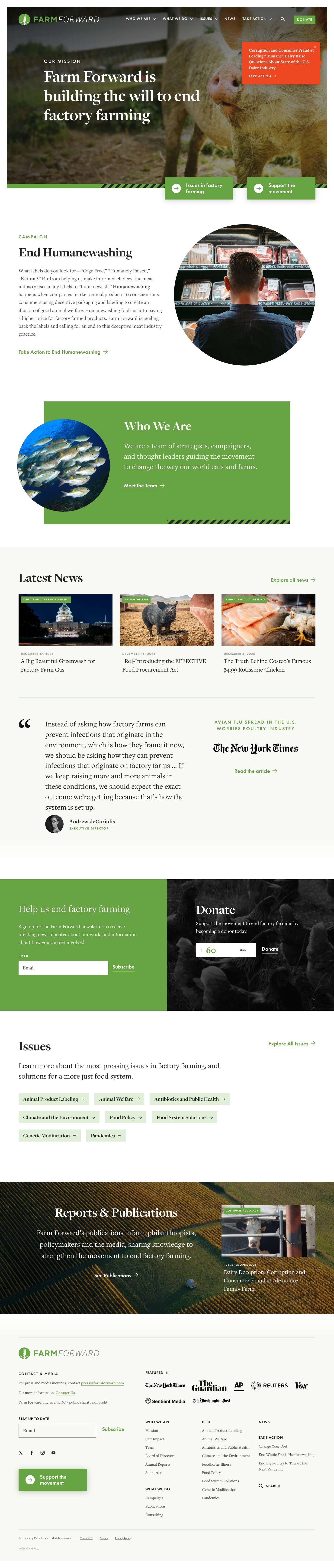 Farm Forward | End factory farming - Full Screenshot