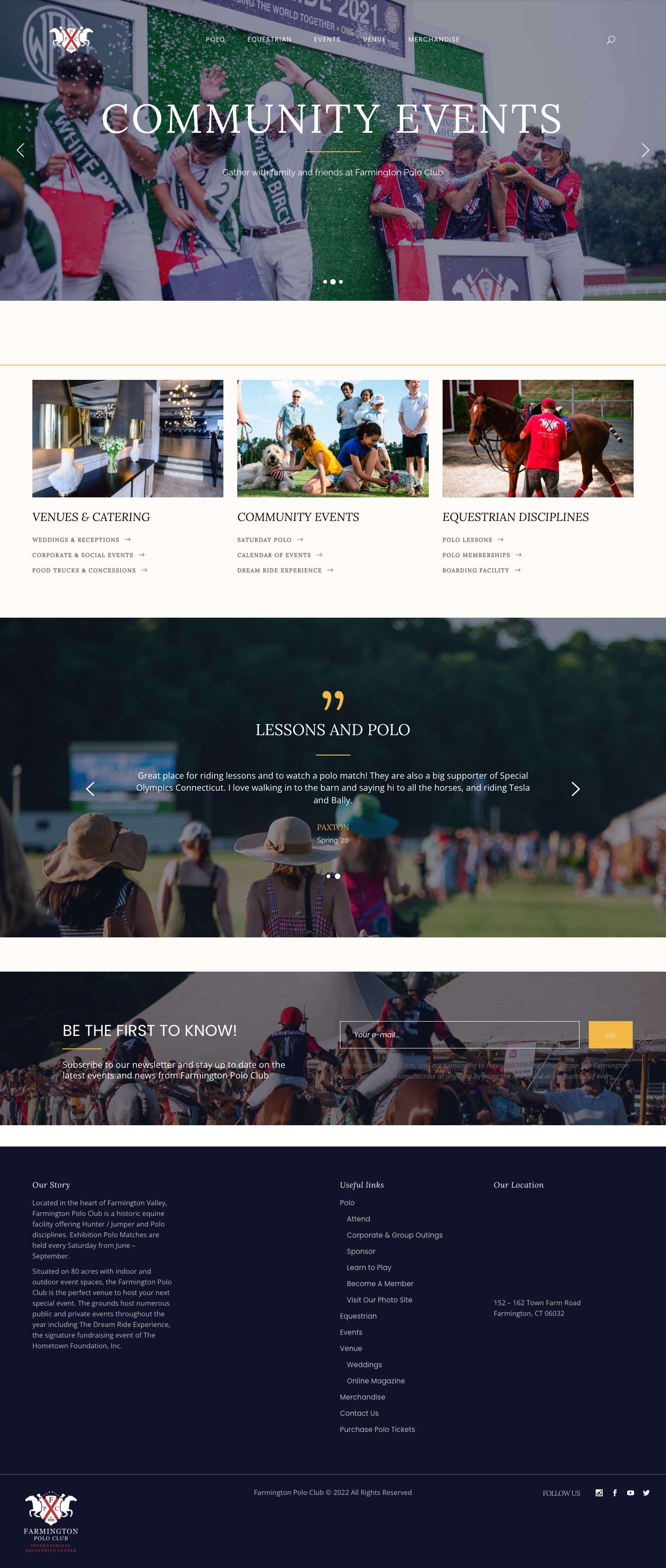 FPC Home | Farmington Polo Club - Full Screenshot