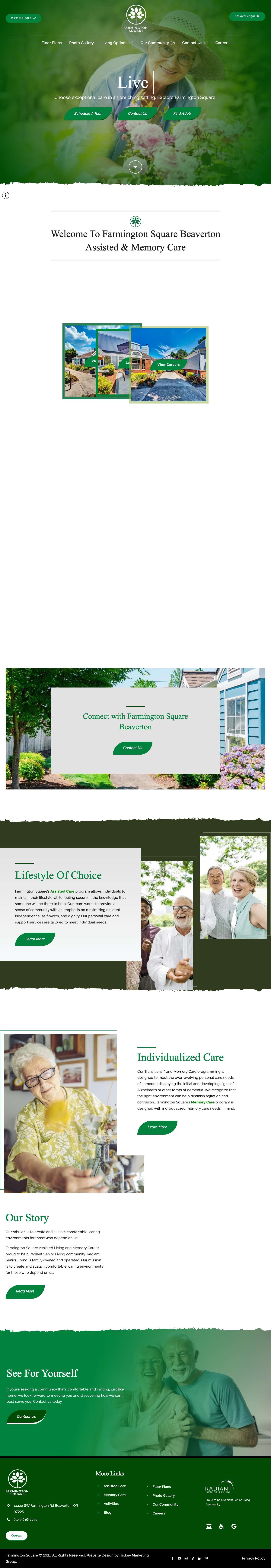 Farmington Square Beaverton | Assisted Care and Memory Care - Full Screenshot