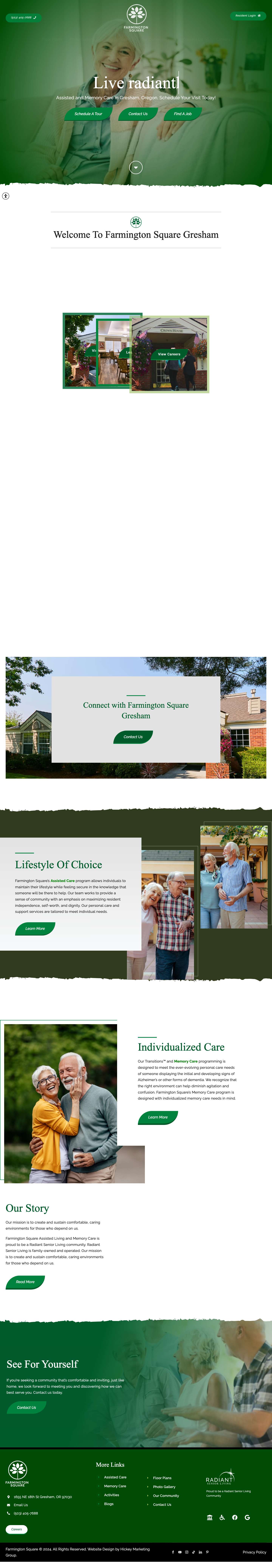 Farmington Square Gresham - Assisted Living and Memory Care - Full Screenshot
