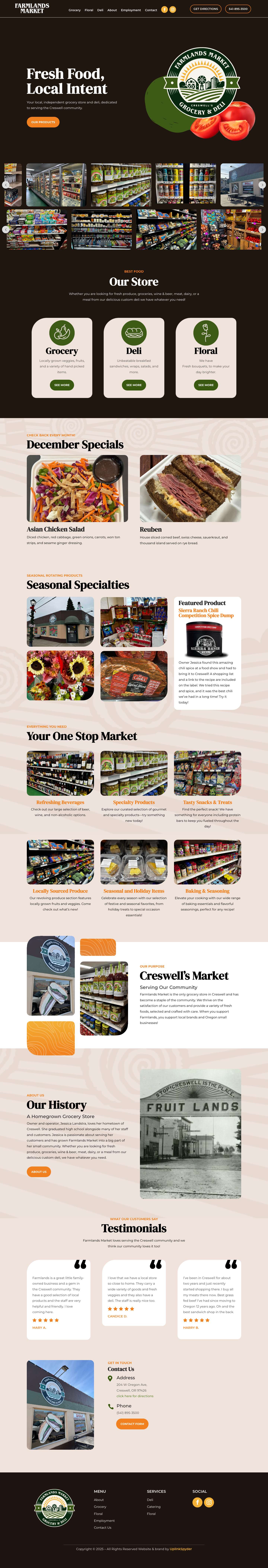 Farmlands Market | Creswell's Community Market - Full Screenshot