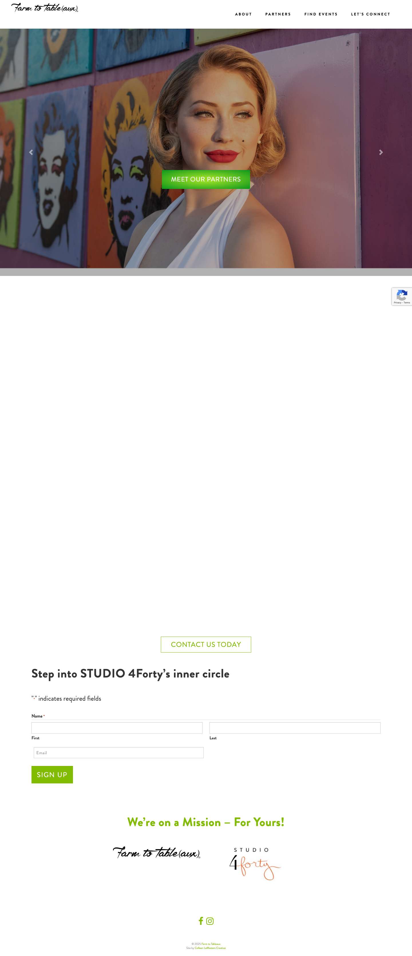 Home - Farm to Tableaux - Full Screenshot