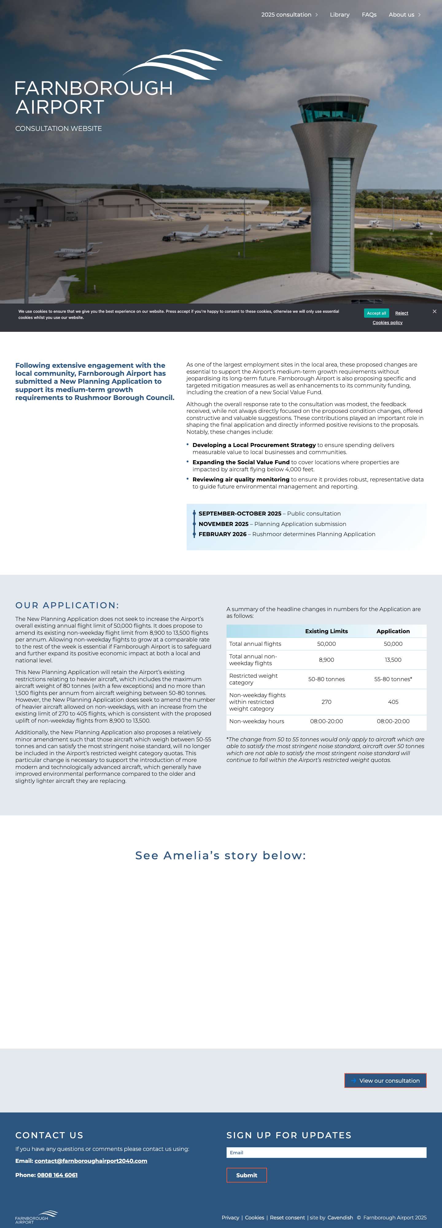 Home - Farnborough AirportMenuClose - Full Screenshot