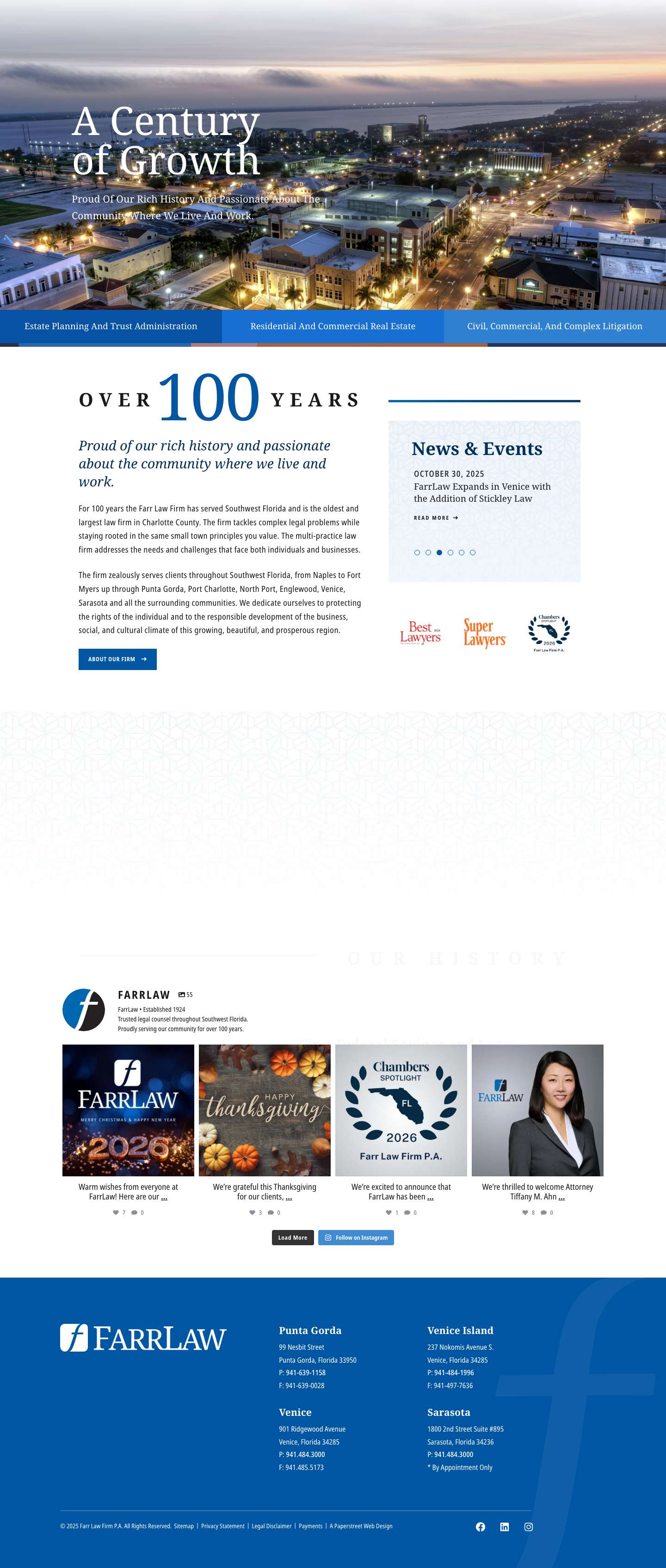 Farr Law Firm - Attorneys in Punta Gorda Since 1924 - Full Screenshot