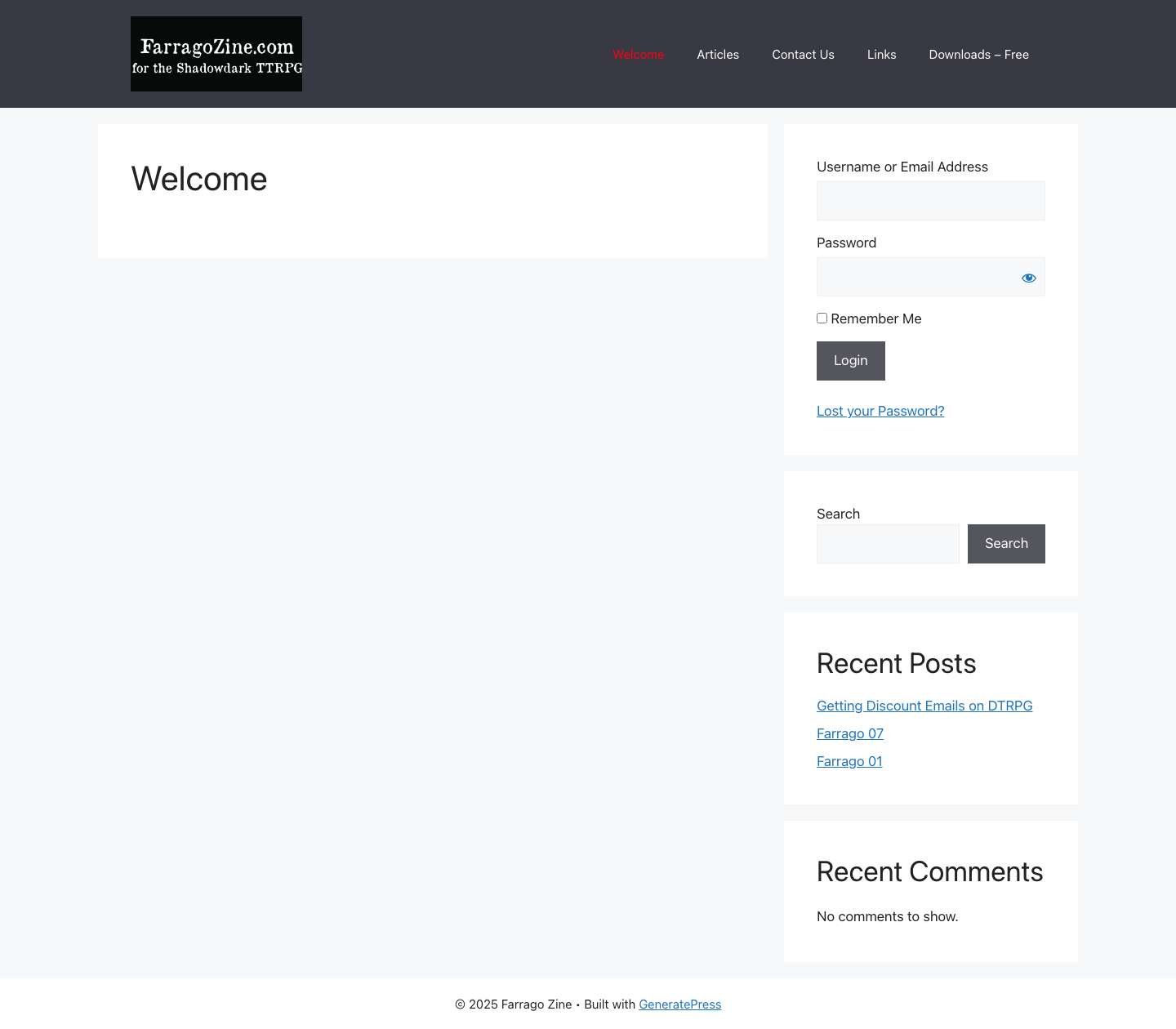 Farrago Zine - Full Screenshot