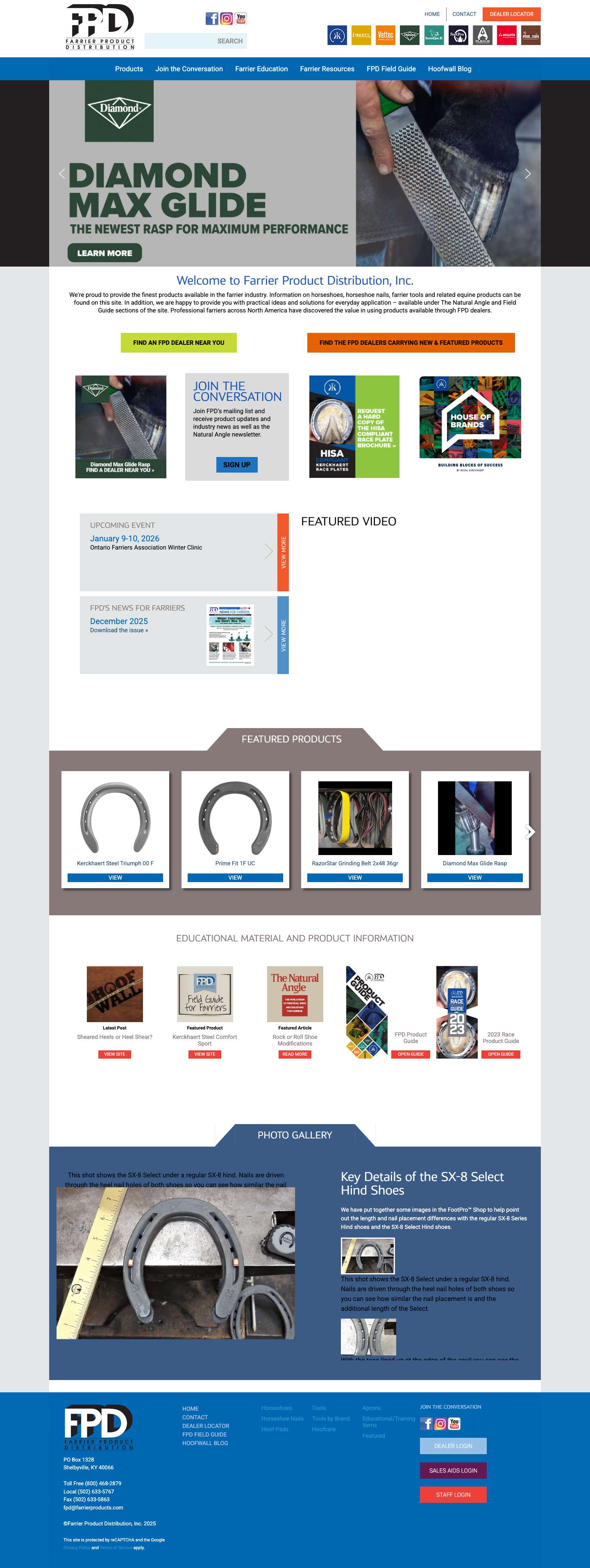 Farrier Products - Full Screenshot