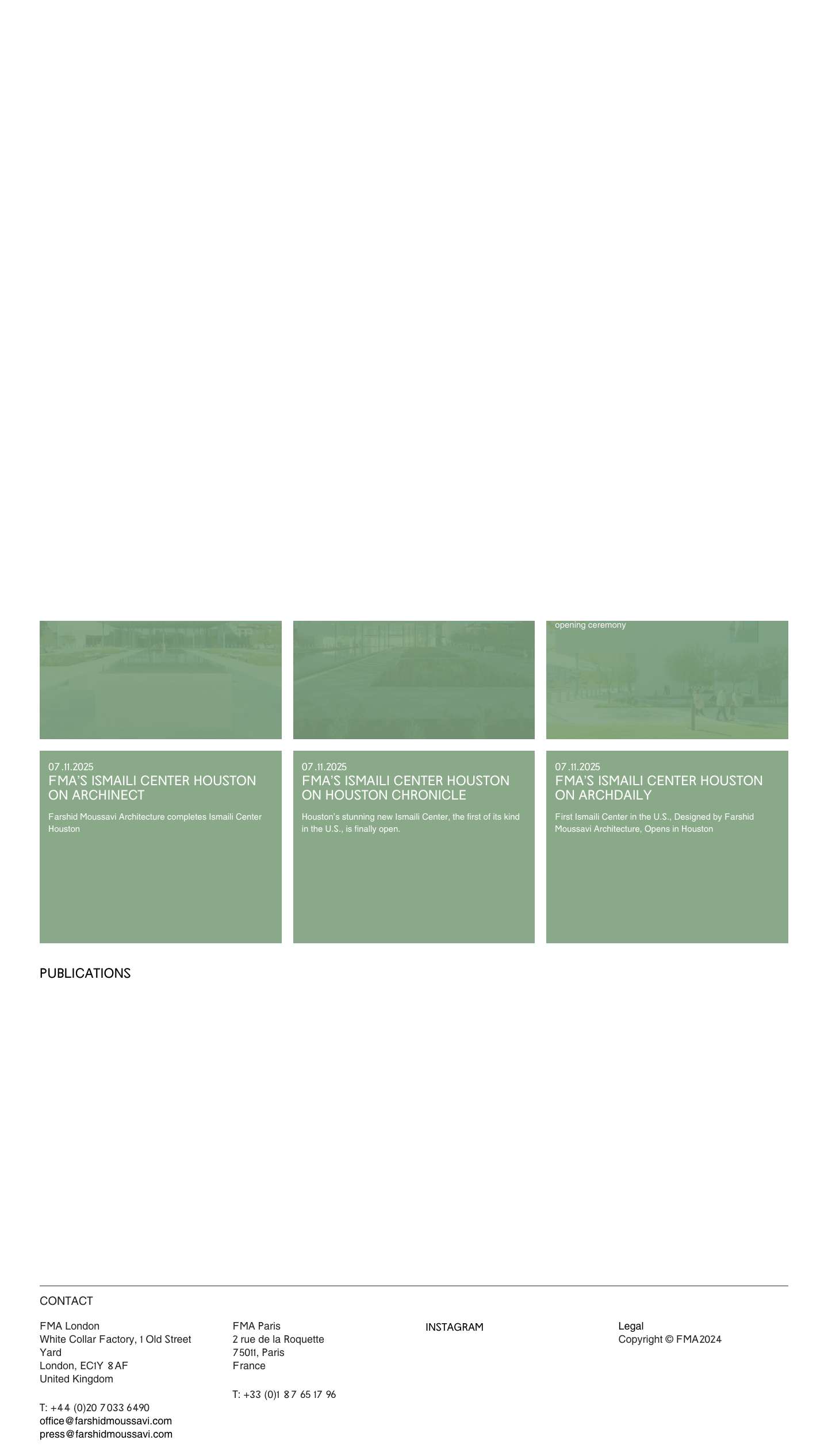 Homepage | FARSHID MOUSSAVI OBE RA RIBA - Full Screenshot