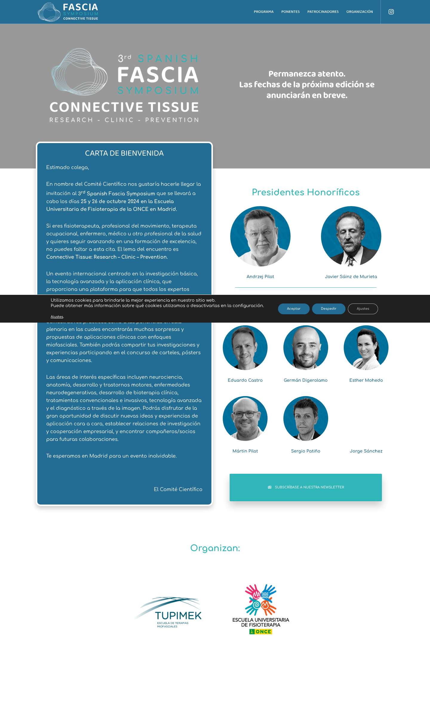 INICIO - FASCIA SYMPOSIUM - Full Screenshot