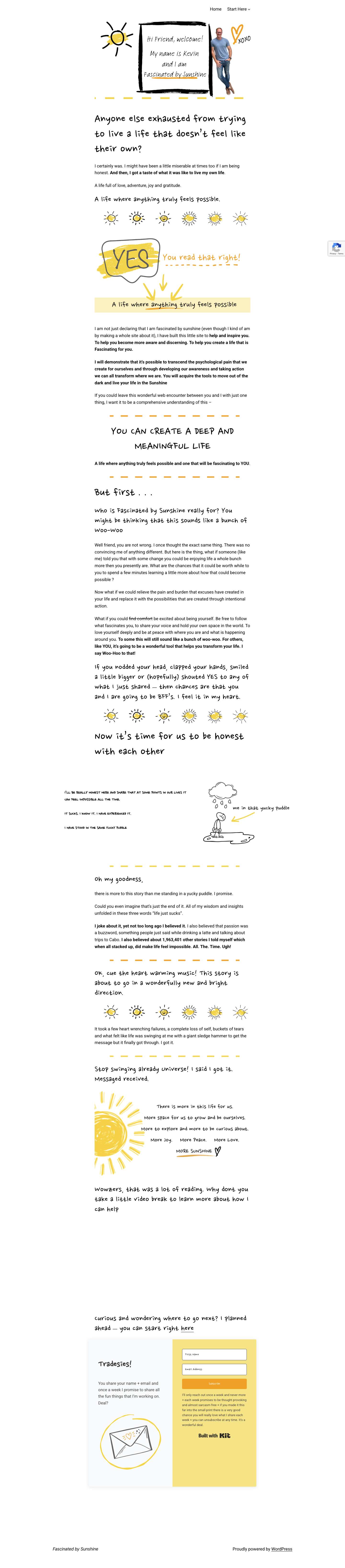 Home Page - Fascinated by Sunshine - Full Screenshot