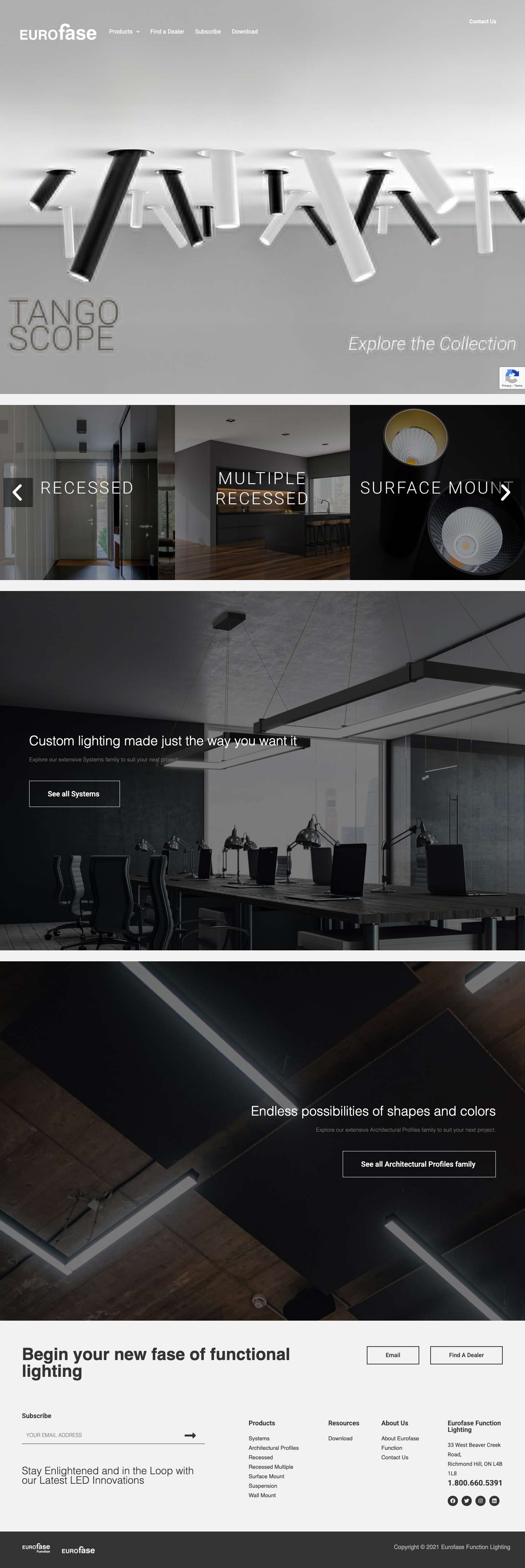 Eurofase Function – The premium brand in architectural lighting. - Full Screenshot