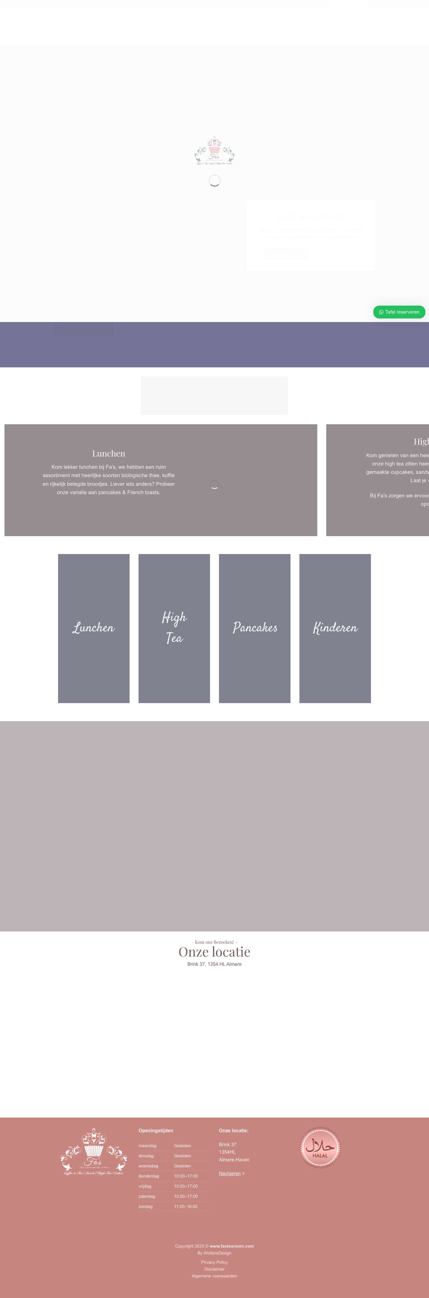 Fa's Bakery – Tearoom & Cakeboutique - Full Screenshot