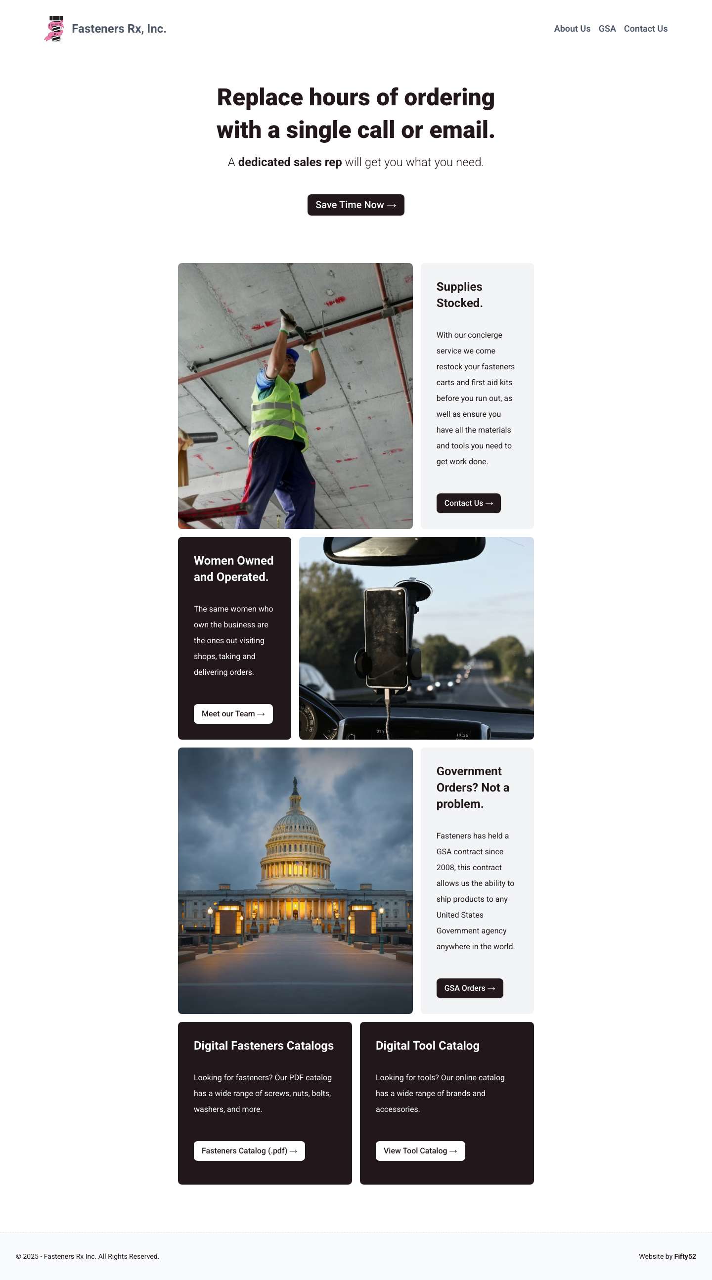 Fasteners Rx, Inc. – Concierge Shop Service - Full Screenshot