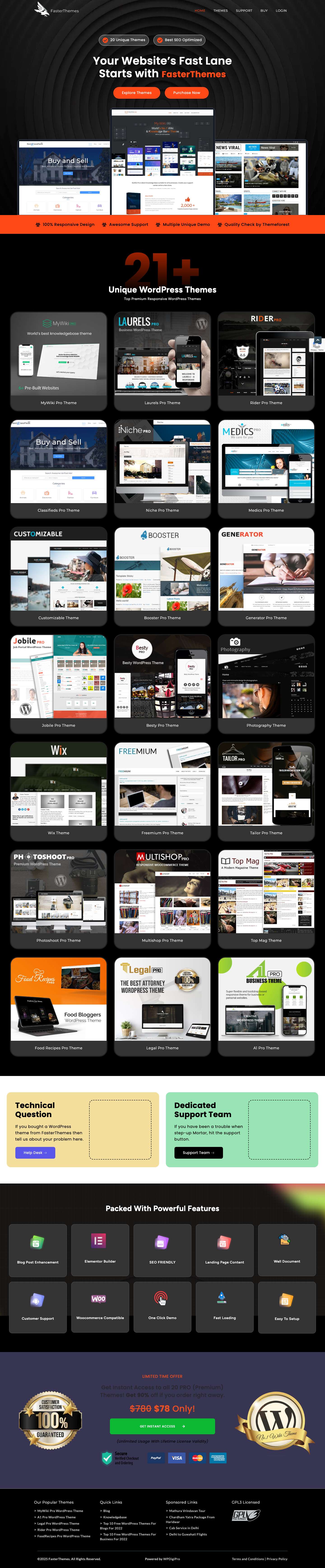 Home | FasterThemes - Full Screenshot