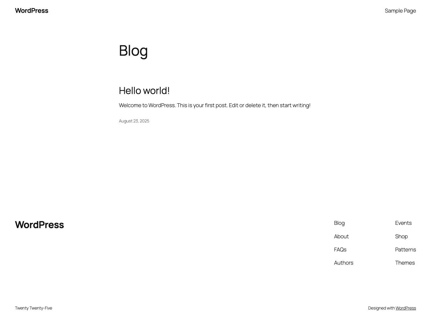 WordPress - Full Screenshot