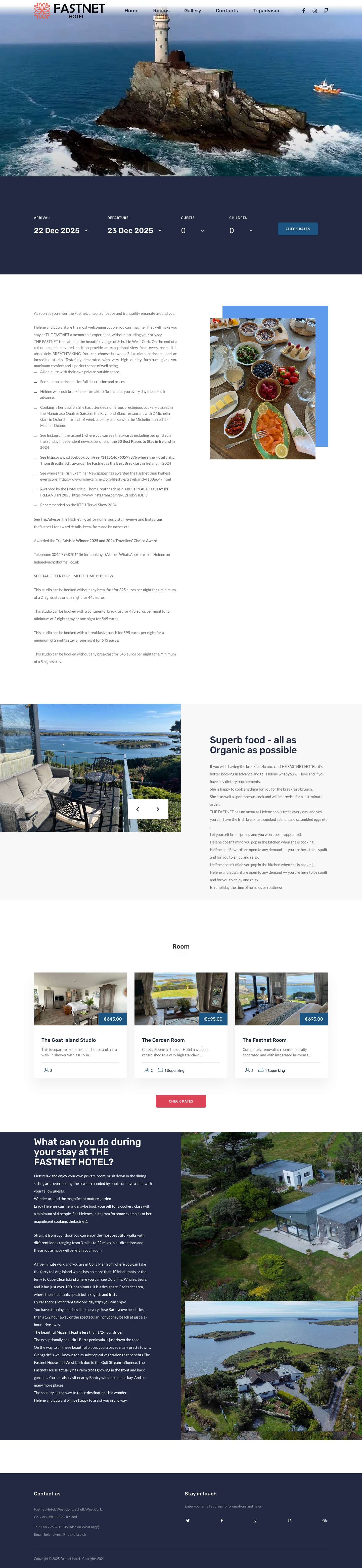 Fastnet Hotel – Luxury Hotel - Full Screenshot