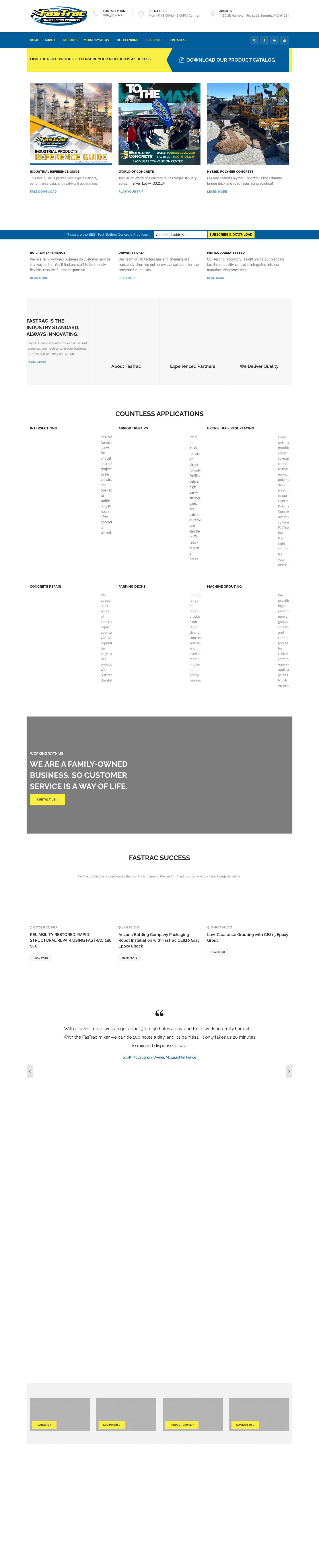 Home Page - FasTrac - Full Screenshot