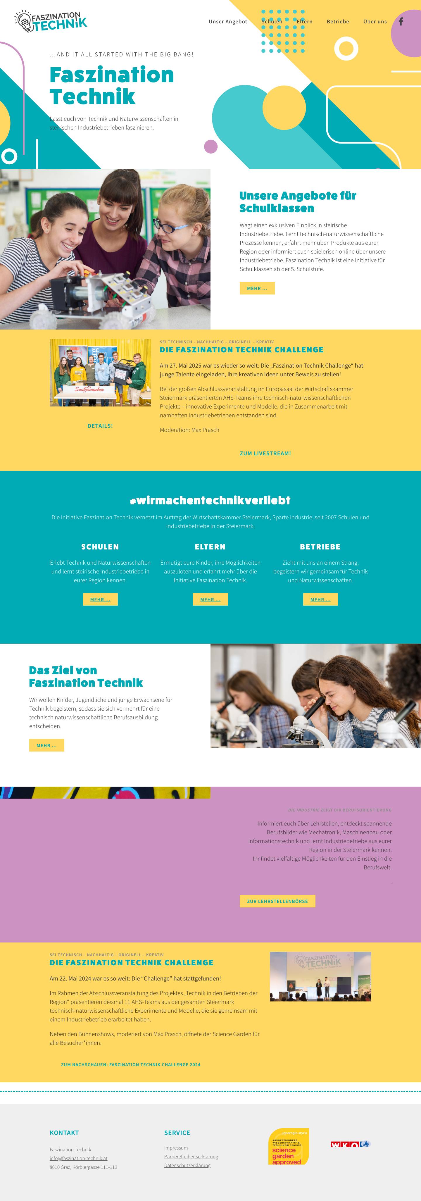 Faszination Technik – Kinder und Jugendliche für Technik für Naturwissenschaften begeistern - Full Screenshot