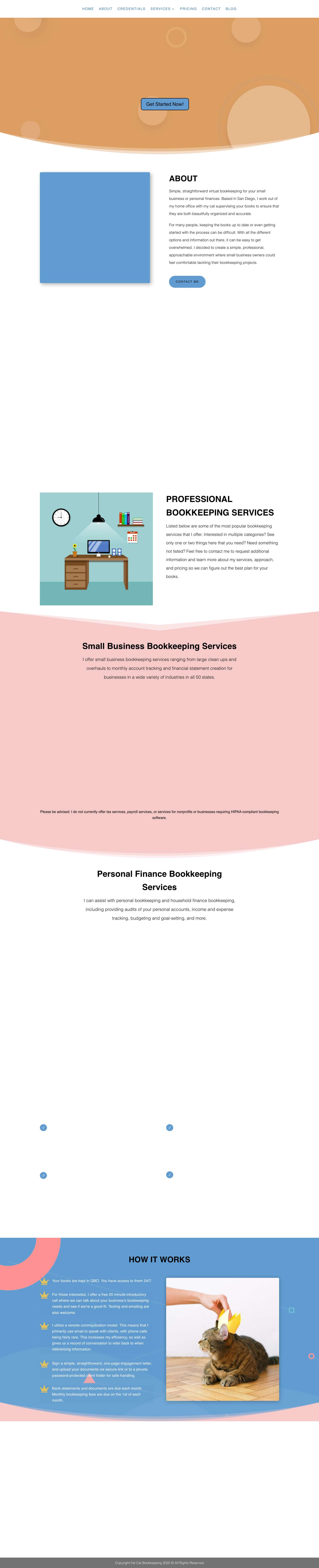 Home - Fat Cat Bookkeeping - Full Screenshot