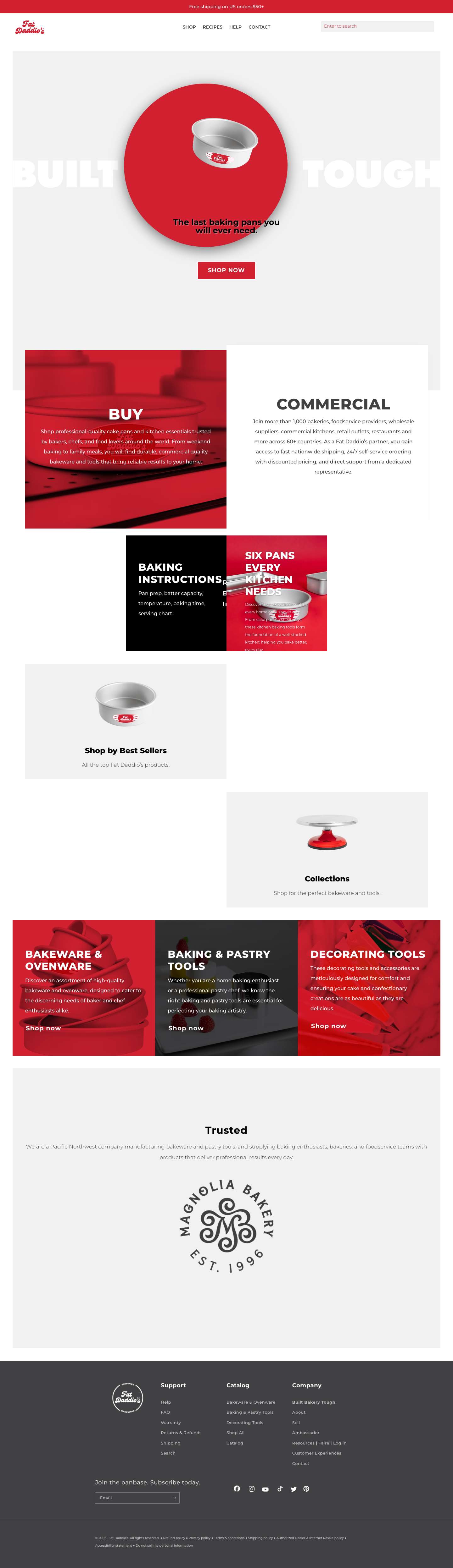 Fat Daddio's Bakeware & The Last Baking Pans You Will Ever Need - Full Screenshot