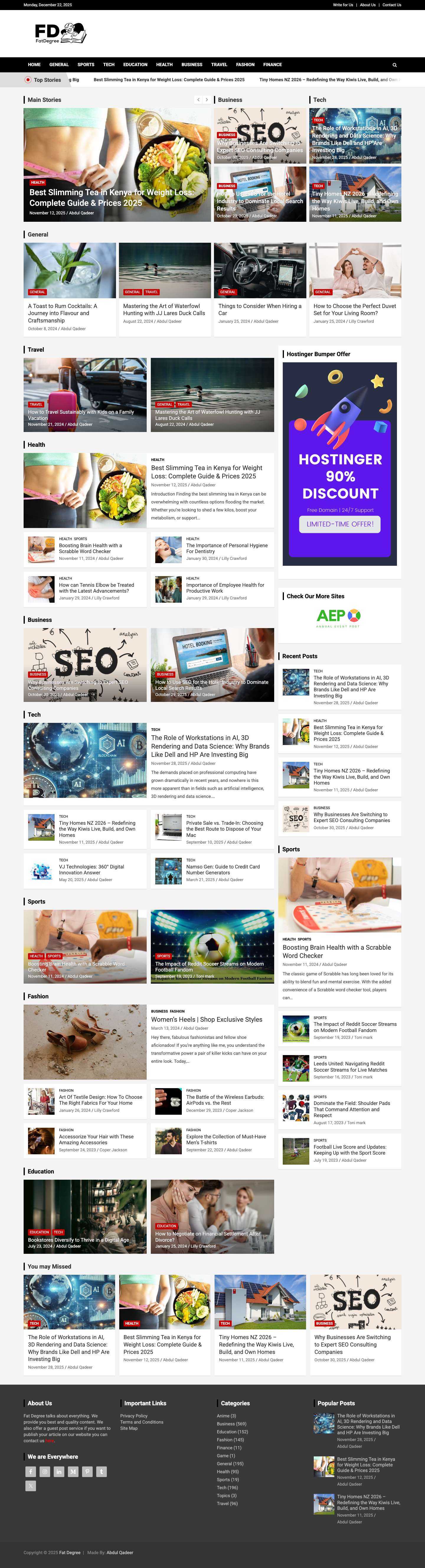 Home - Fat DegreeFacebookInstagramLinkedInMediumPinterestTumblrTwitter - Full Screenshot