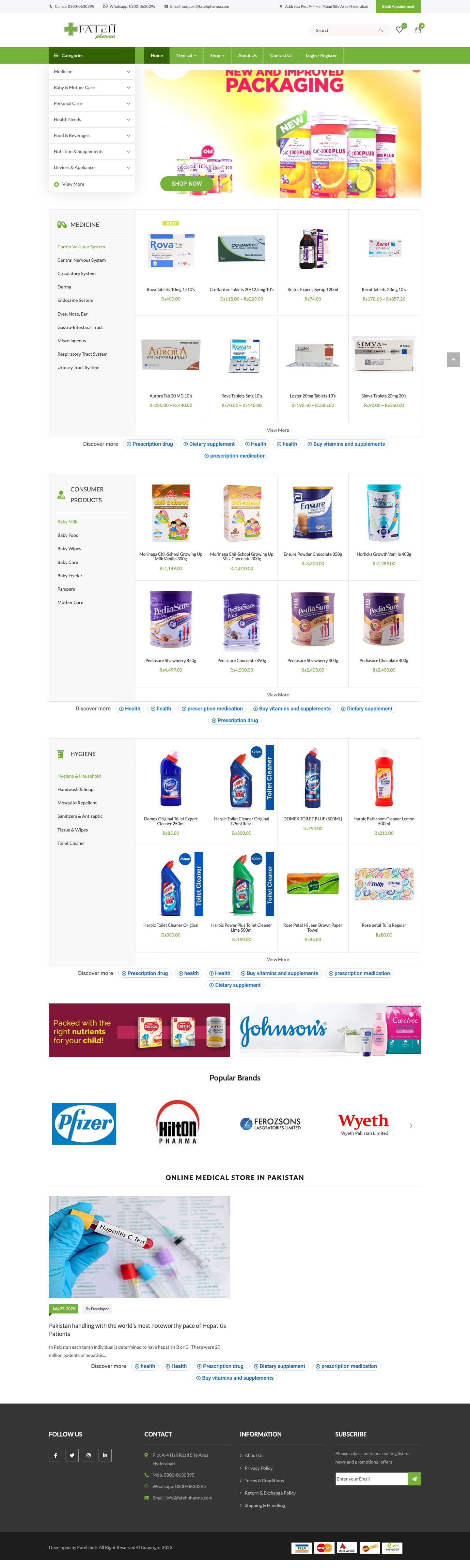 Online Medical Store In Pakistan | Online Pharmacy Pakistan - Full Screenshot