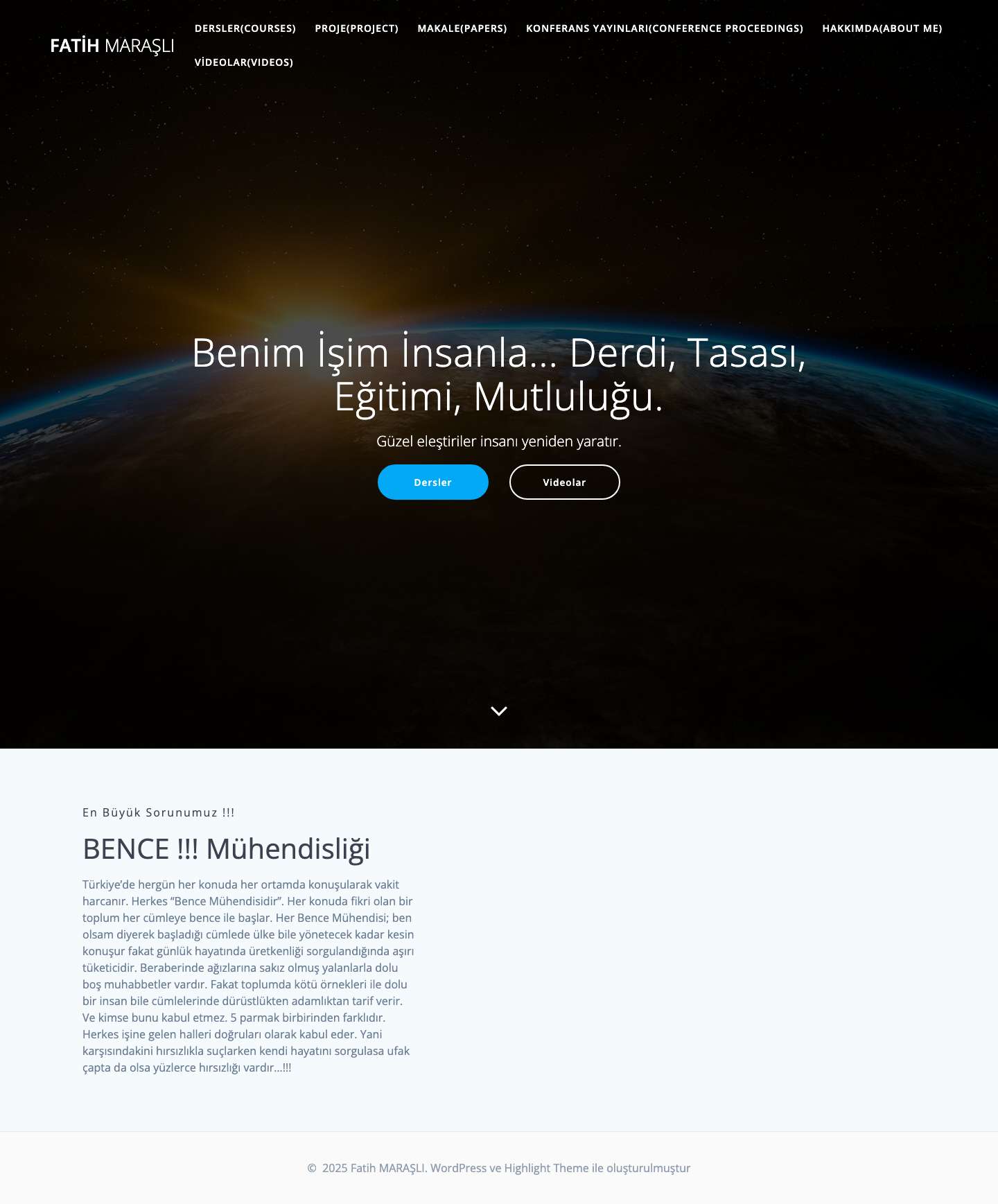 Fatih MARAŞLI – Benim işim insanla. Derdi, tasası, eğitimi, mutluluğu… - Full Screenshot