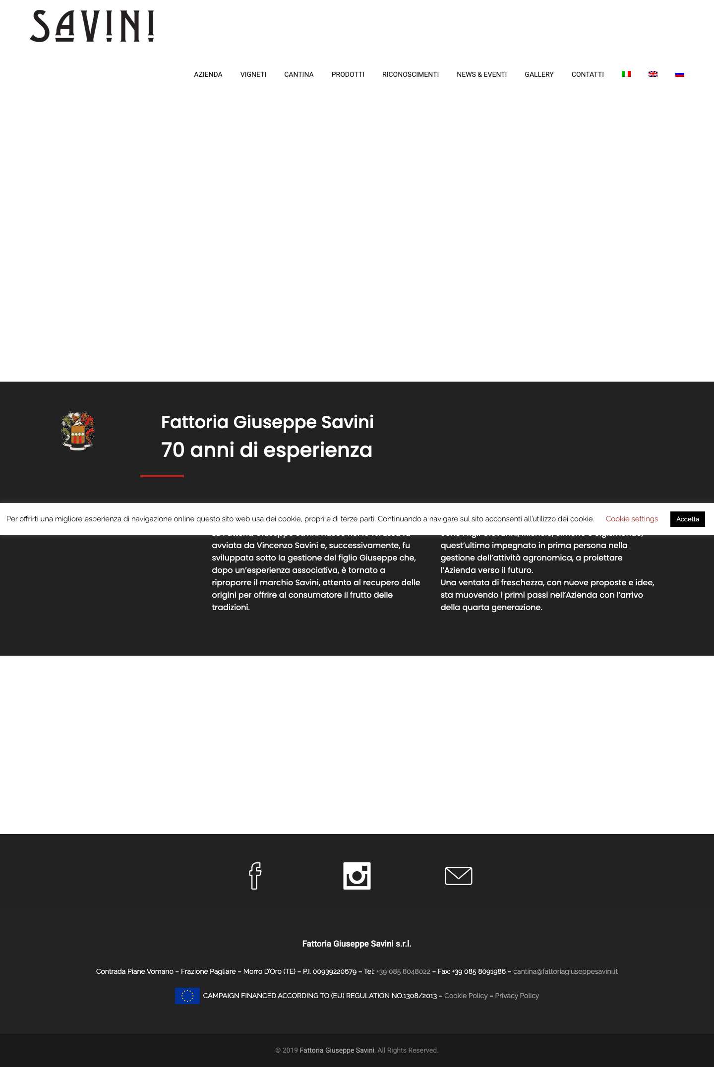 Fattoria Giuseppe Savini – Azienda Vinicola Abruzzo - Full Screenshot