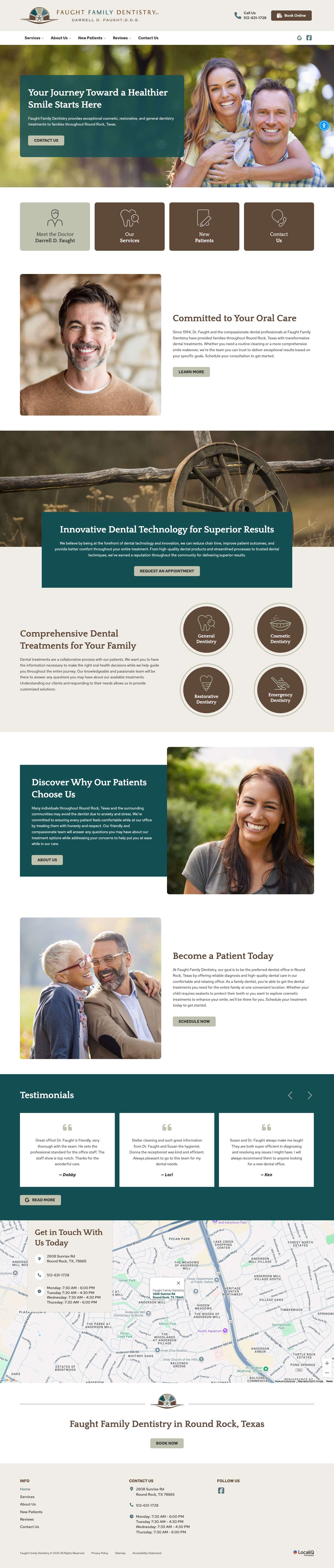 Local Dentist in Round Rock, Texas - Full Screenshot