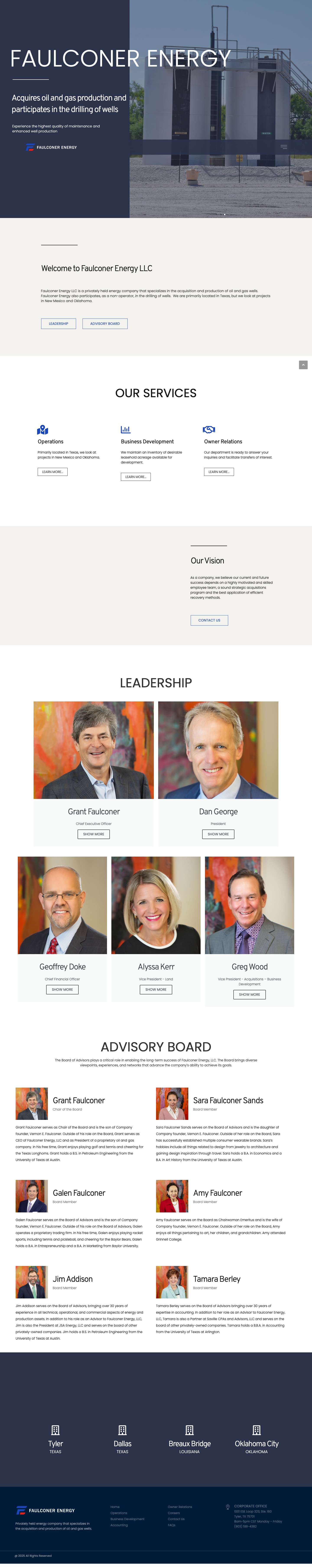 Faulconer Energy, LLC | Tyler, TX - Full Screenshot