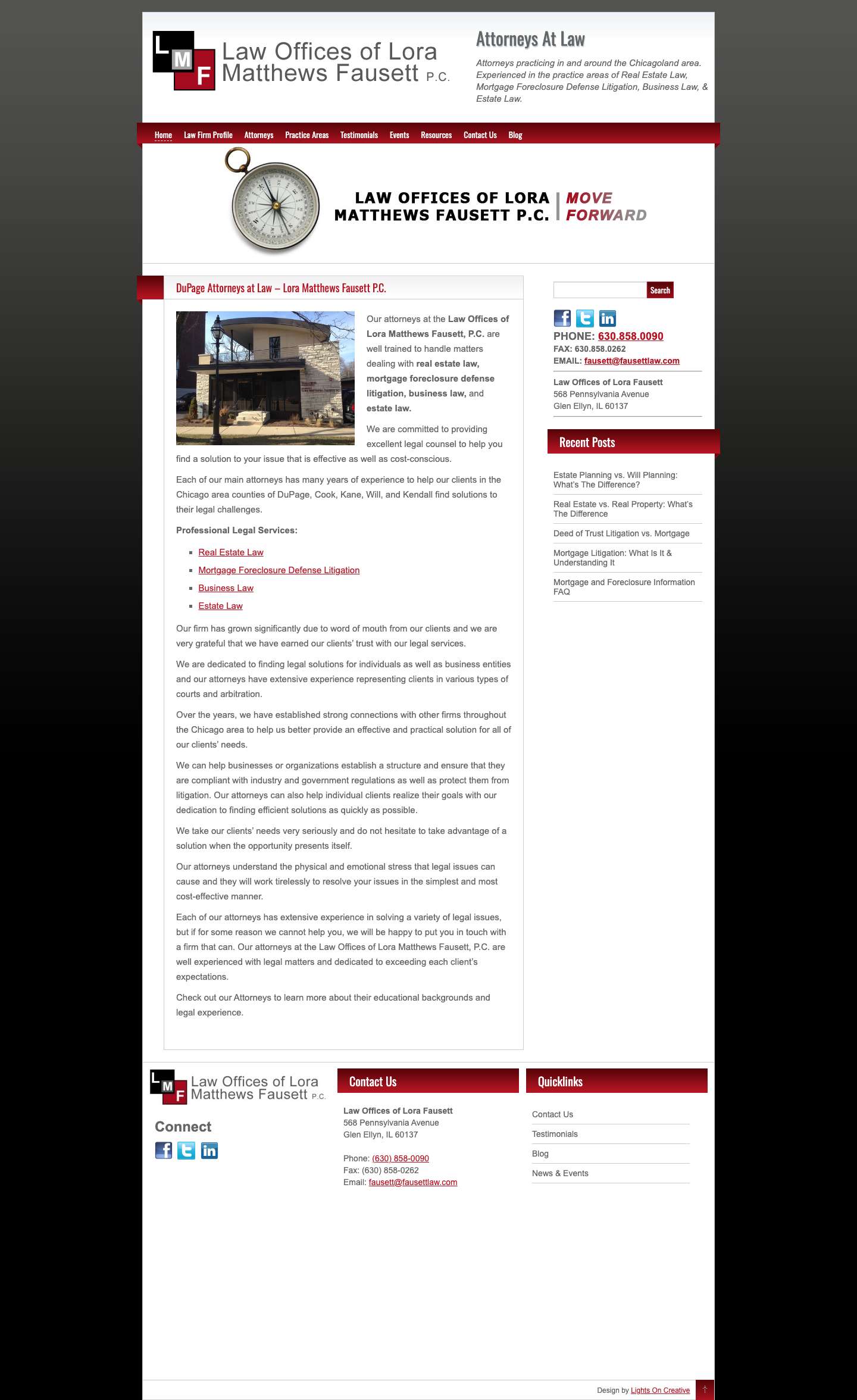 Fausett Law | Wheaton Attorneys Serving Dupage County - Full Screenshot