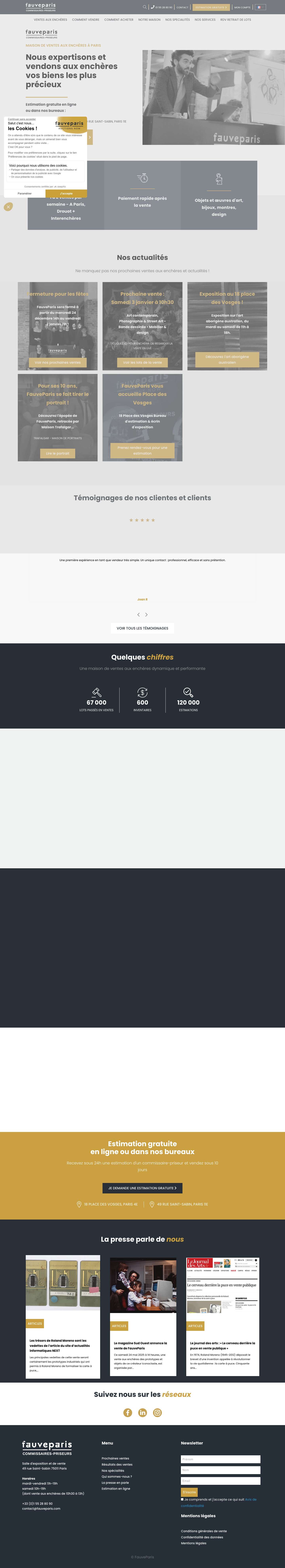 FauveParis – Ventes aux enchères · Auctions now - Full Screenshot