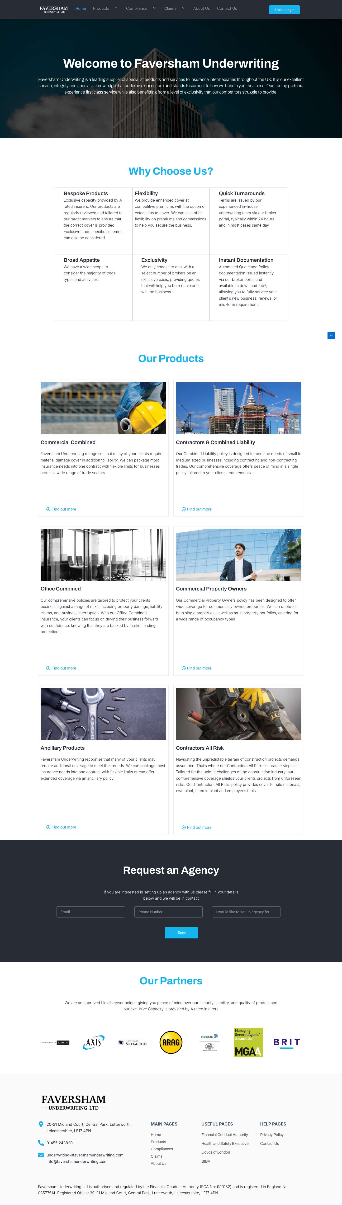 Faversham Underwriting - Full Screenshot