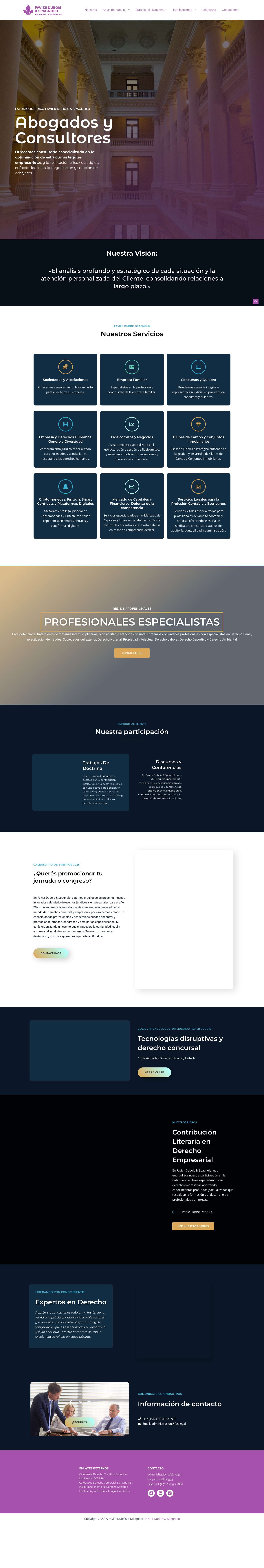 Favier Dubois & Spagnolo | Estudio Jurídico en Derecho Comercial | Asesoramiento Estratégico - Full Screenshot