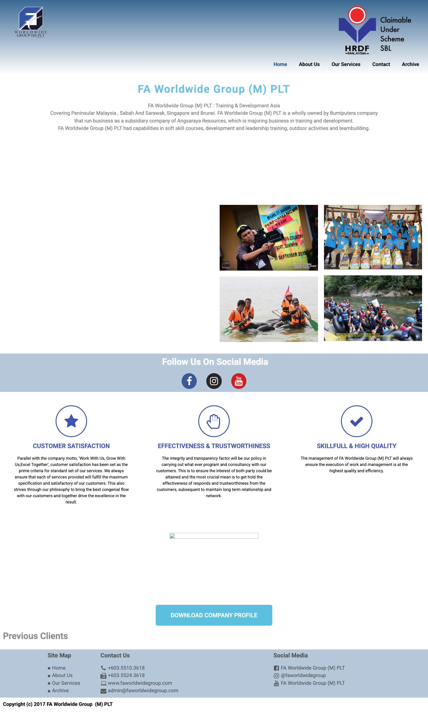 FA Worldwide Group (M) PLT – " LEADING CHANGES, ADVANCING LIVING " - Full Screenshot