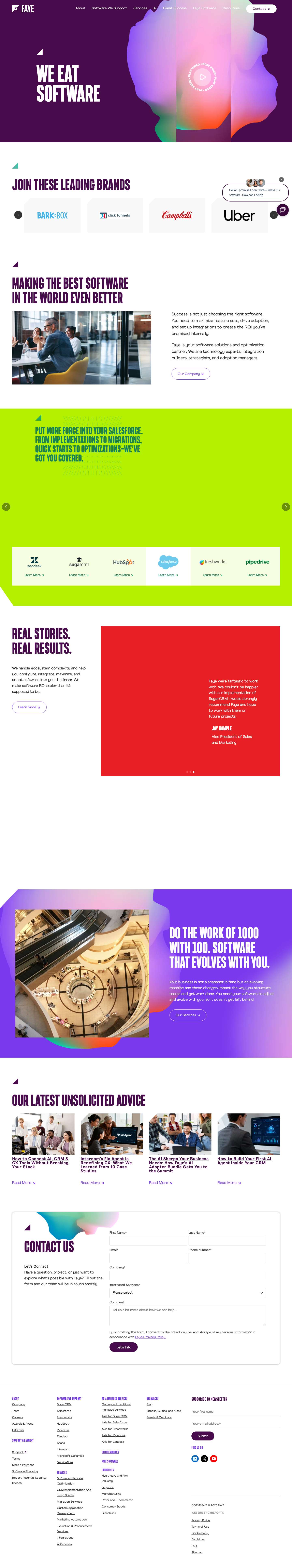 Faye | The #1 trusted partner for CRM, CX, and AI solutionsFaye Logo_Violet CopyFaye Logo_Violet Copy - Full Screenshot